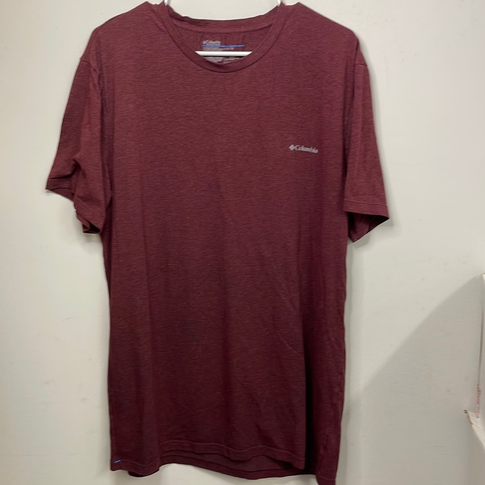 COLUMBIA mens t-shirt cranberry XL